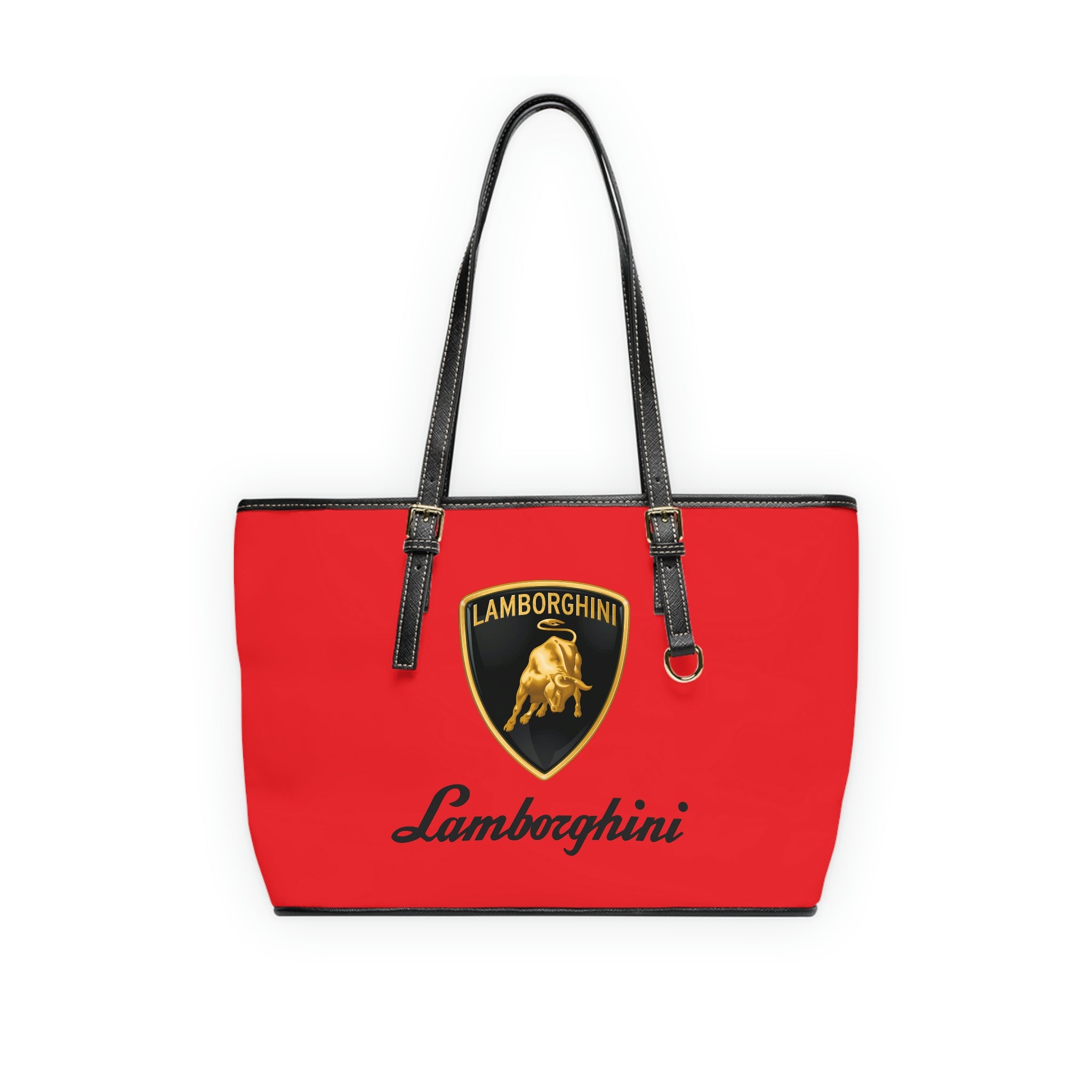 Red Lamborghini Leather Shoulder Bag