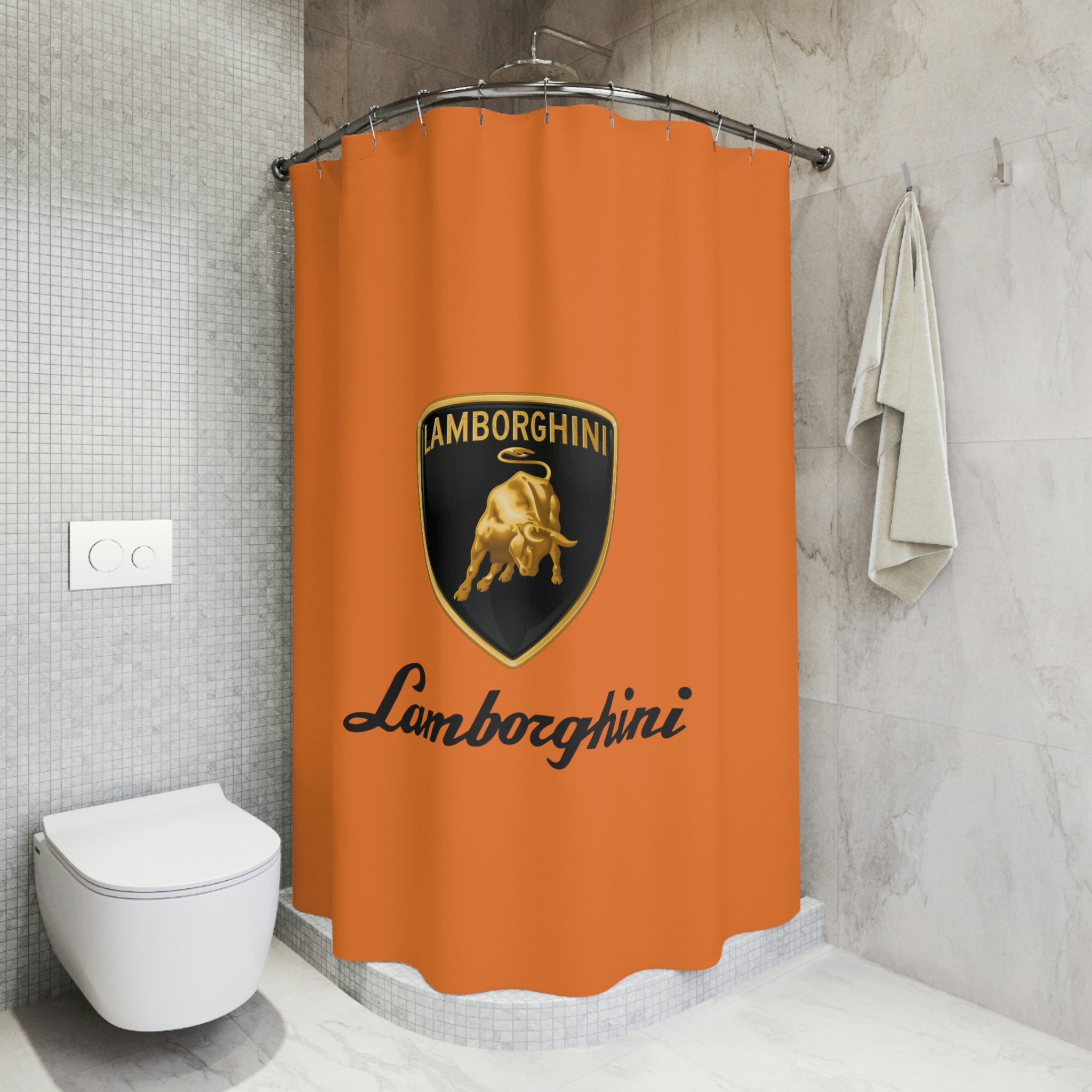 Lamborghini Bathroom set and Shower on sale Curtain - 4 Piece