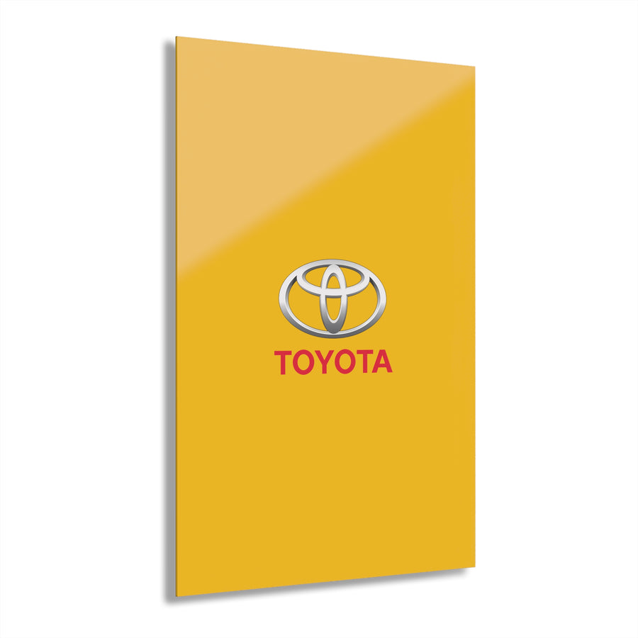 Yellow Toyota Acrylic Prints (French Cleat Hanging)™