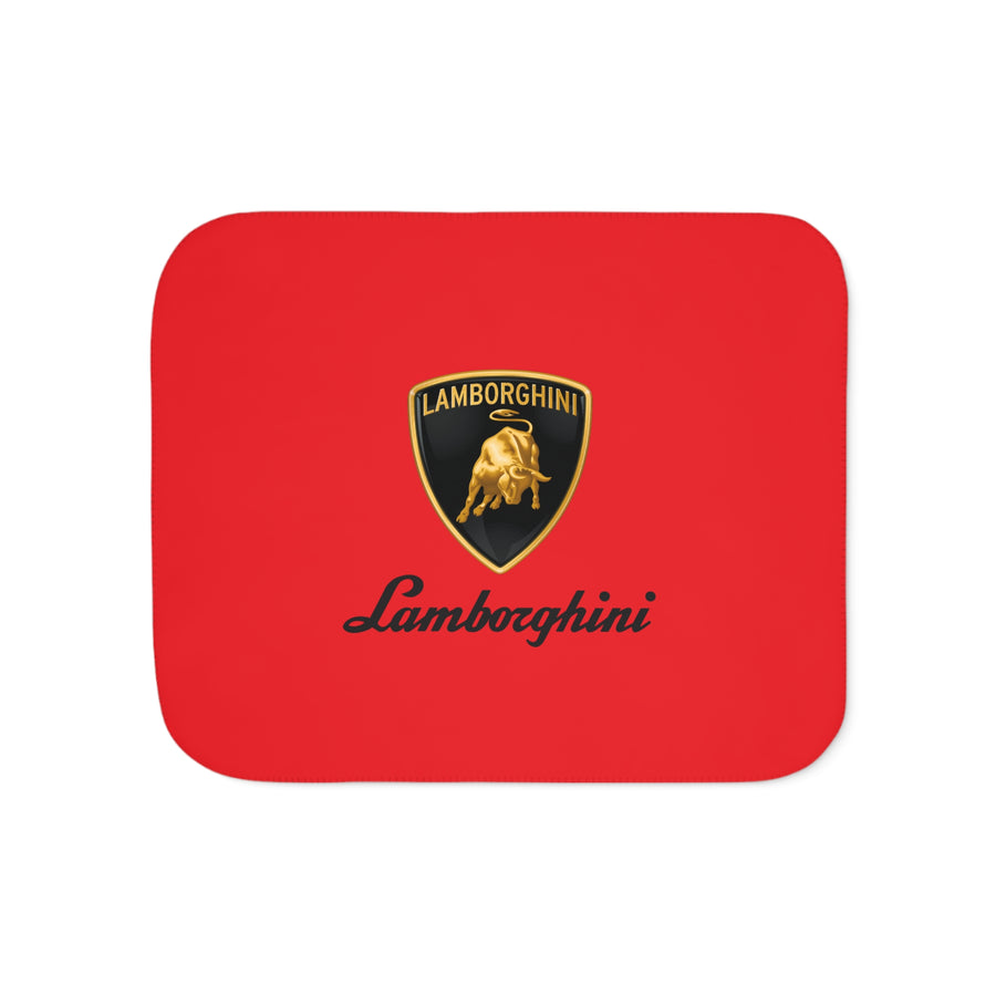 Red Lamborghini Sherpa Blanket