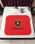 Red Lamborghini Sherpa Blanket