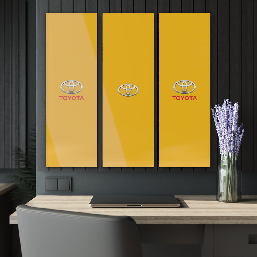 Yellow Toyota Acrylic Prints (Triptych)™