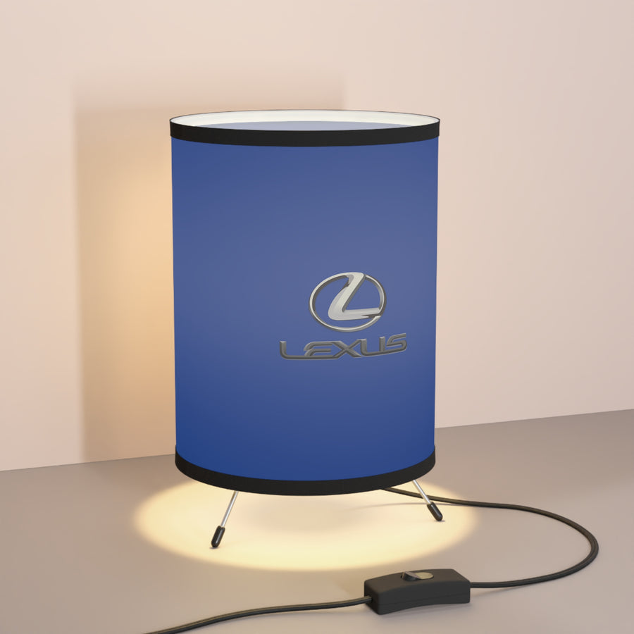 Dark Blue Lexus Tripod Lamp with High-Res Printed Shade, US\CA plug™