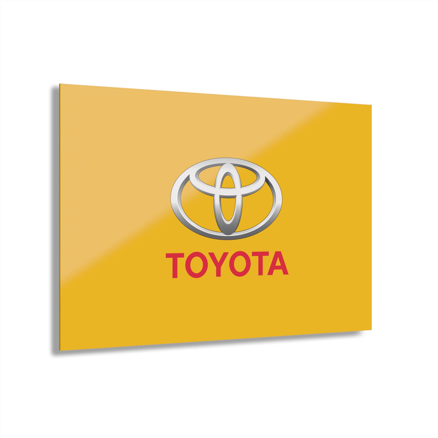 Yellow Toyota Acrylic Prints (French Cleat Hanging)™