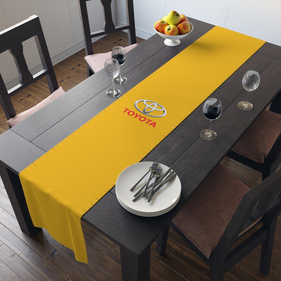 Yellow Toyota Table Runner (Cotton, Poly)™