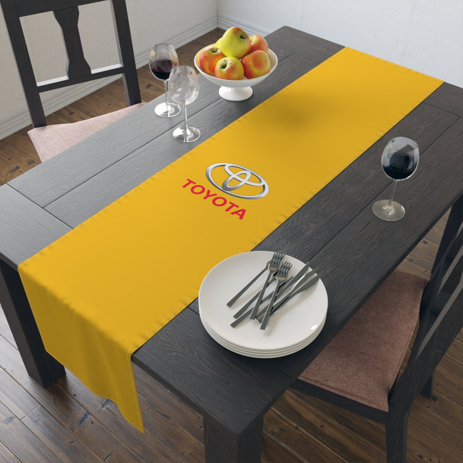 Yellow Toyota Table Runner (Cotton, Poly)™