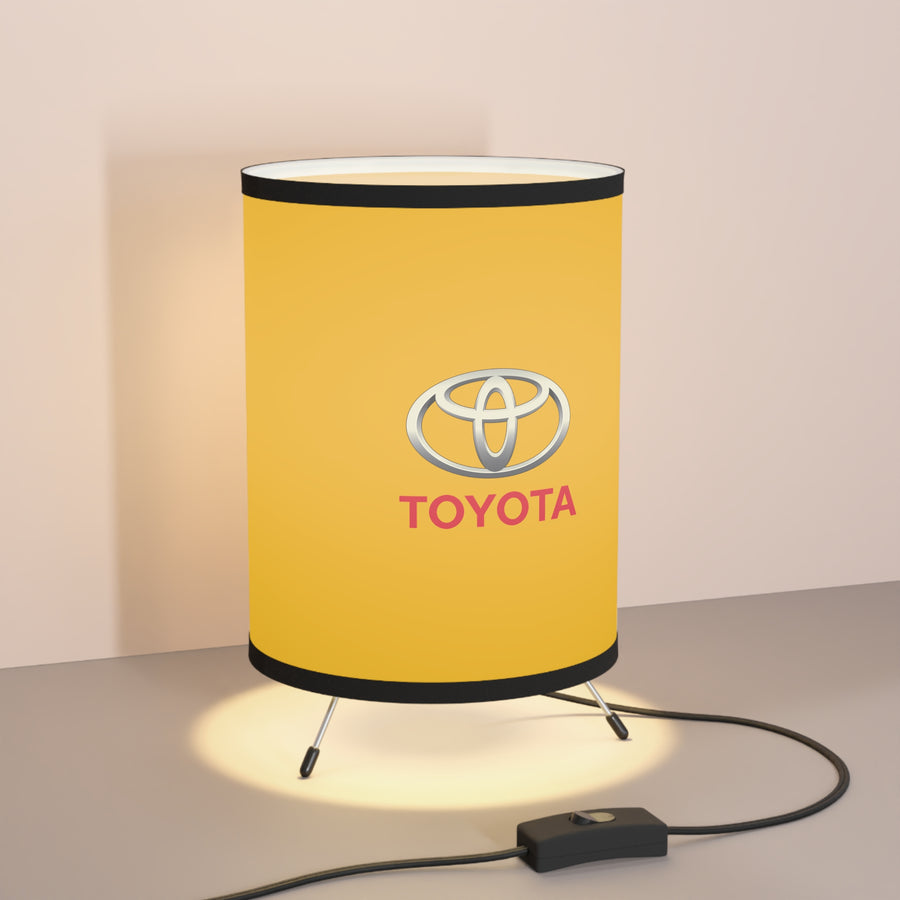 Yellow Toyota Tripod Lamp with High-Res Printed Shade, US\CA plug™