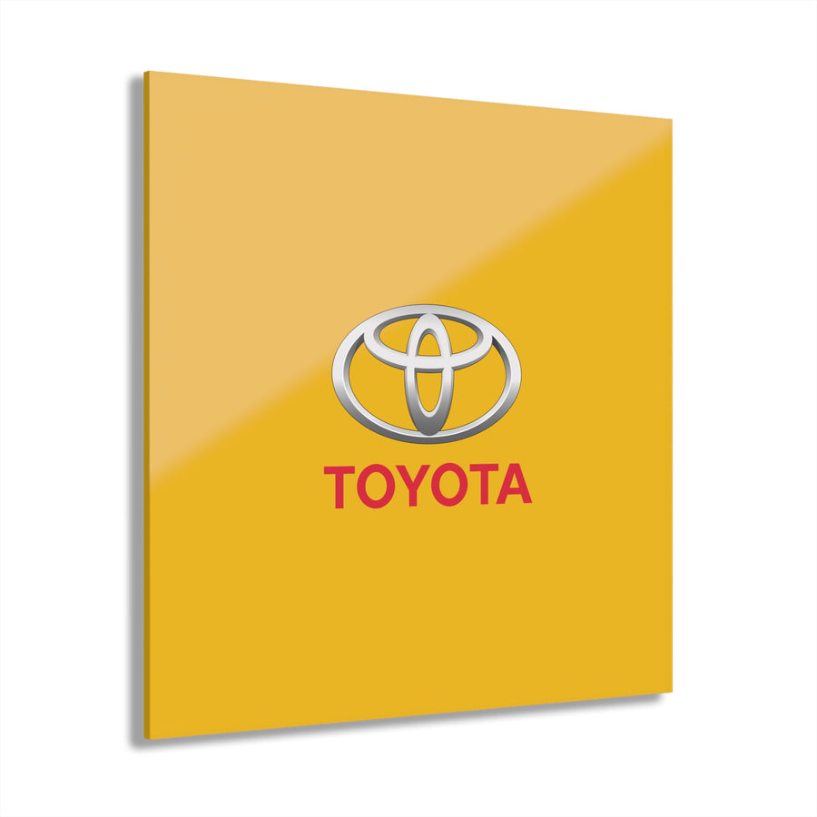 Yellow Toyota Acrylic Prints (French Cleat Hanging)™