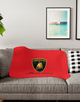 Red Lamborghini Sherpa Blanket