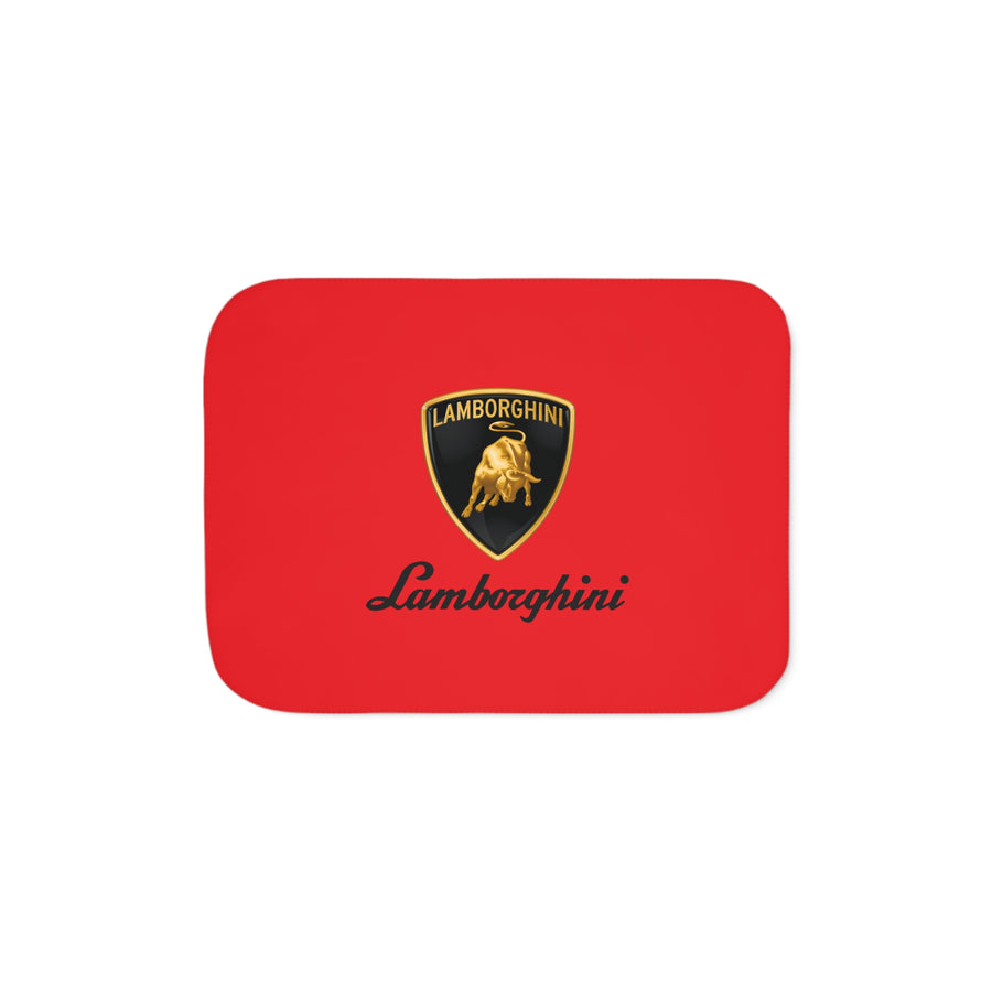 Red Lamborghini Sherpa Blanket