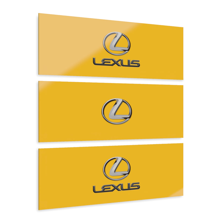 Yellow Lexus Acrylic Prints (Triptych)™