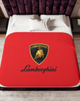 Red Lamborghini Sherpa Blanket