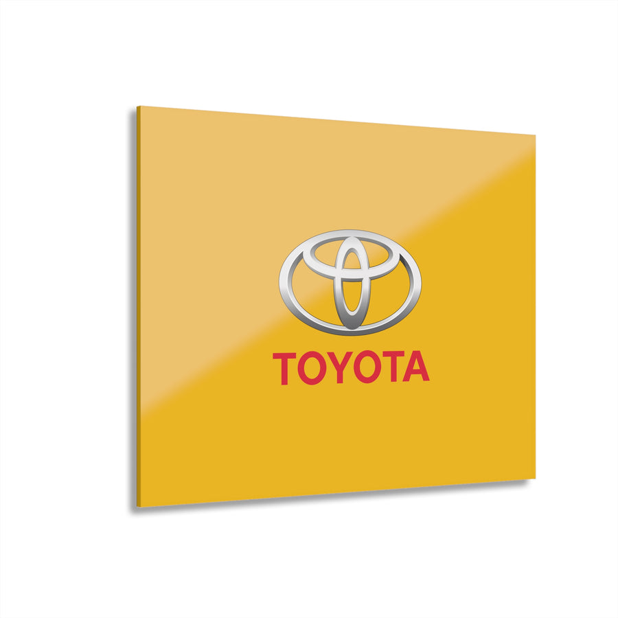 Yellow Toyota Acrylic Prints (French Cleat Hanging)™