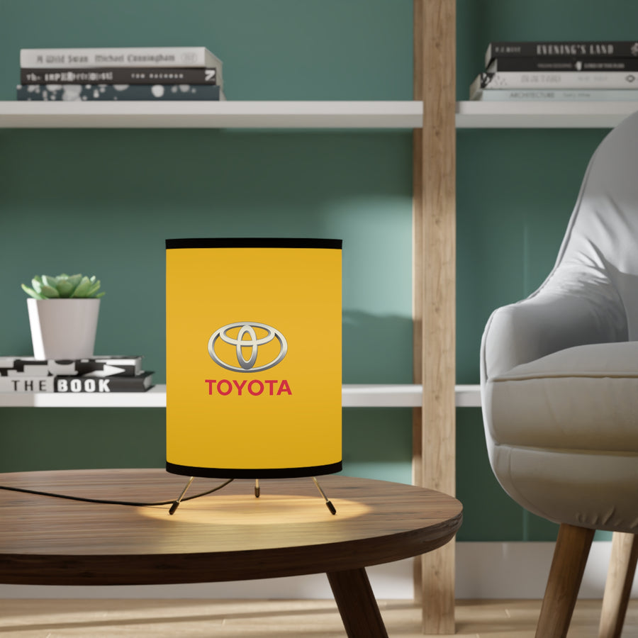 Yellow Toyota Tripod Lamp with High-Res Printed Shade, US\CA plug™