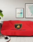 Red Lamborghini Sherpa Blanket