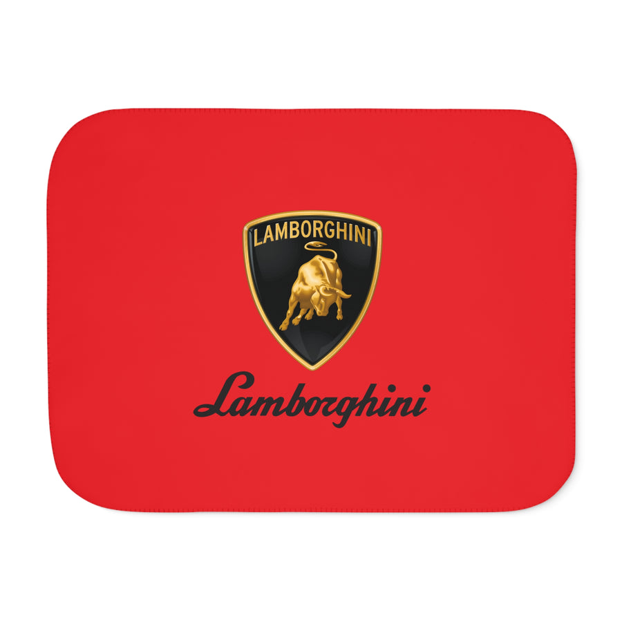 Red Lamborghini Sherpa Blanket