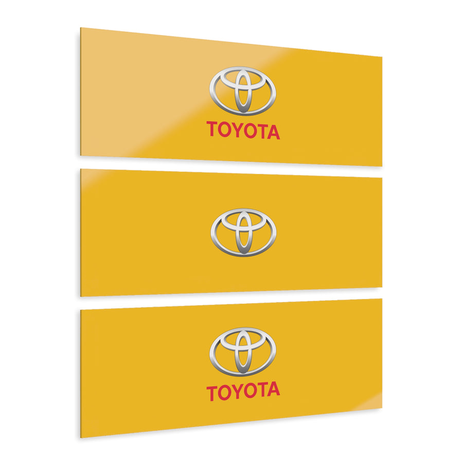 Yellow Toyota Acrylic Prints (Triptych)™