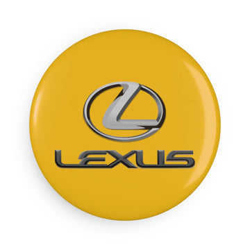 Yellow Lexus Button Magnet, Round (10 pcs)™