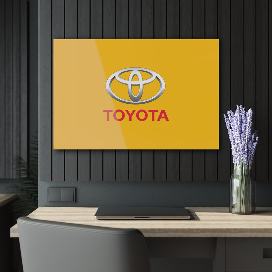 Yellow Toyota Acrylic Prints (French Cleat Hanging)™