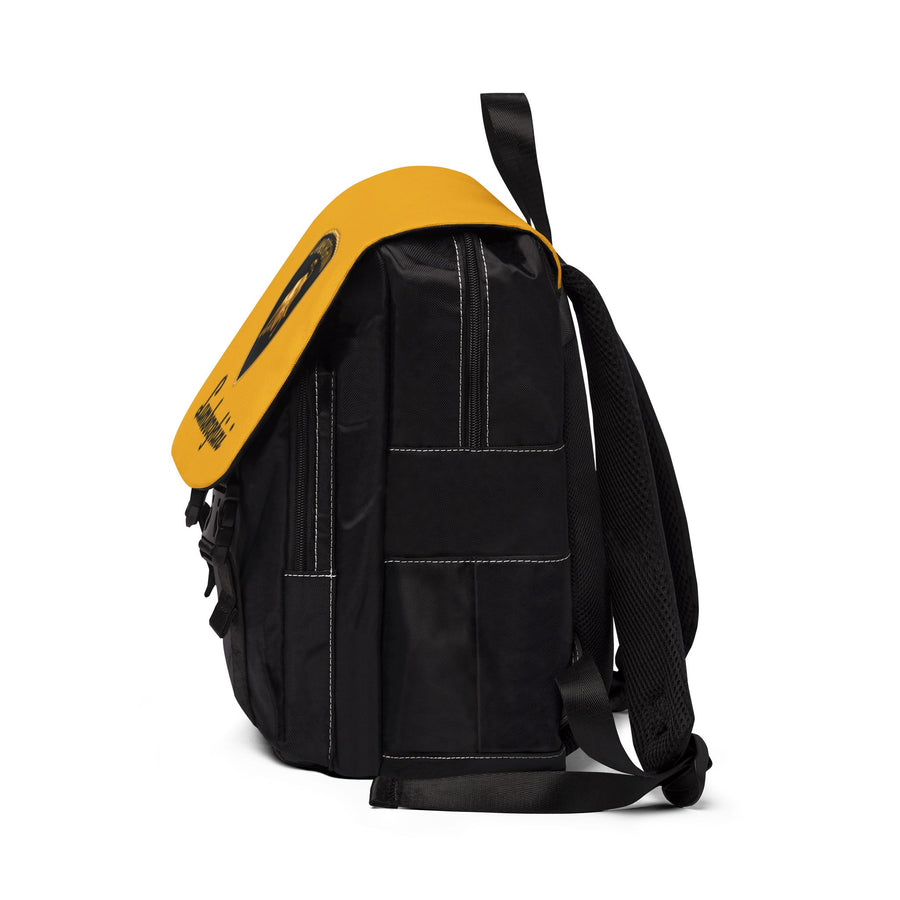 Unisex Yellow Lamborghini Casual Shoulder Backpack