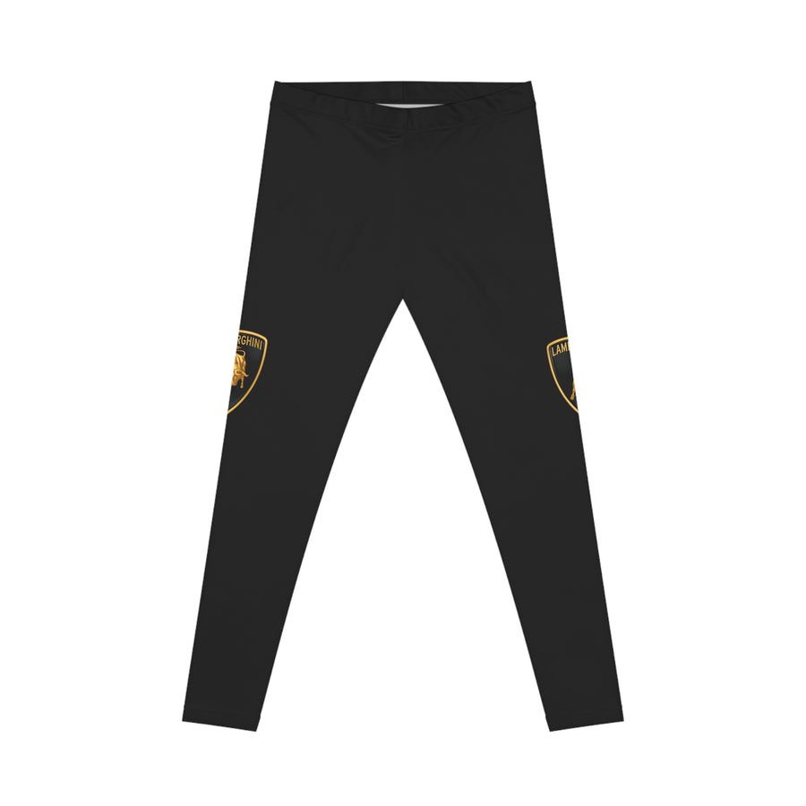 Women's Black Lamborghini Casual Leggings