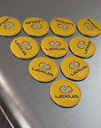 Yellow Lexus Button Magnet, Round (10 pcs)™