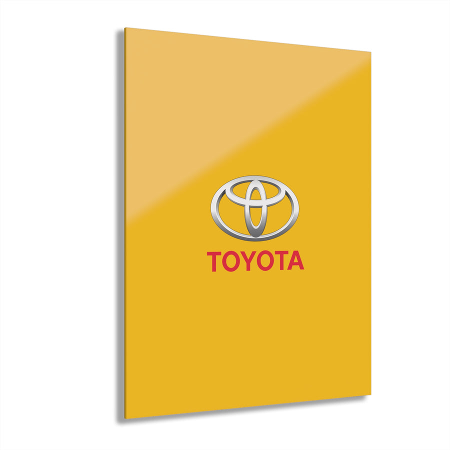 Yellow Toyota Acrylic Prints (French Cleat Hanging)™