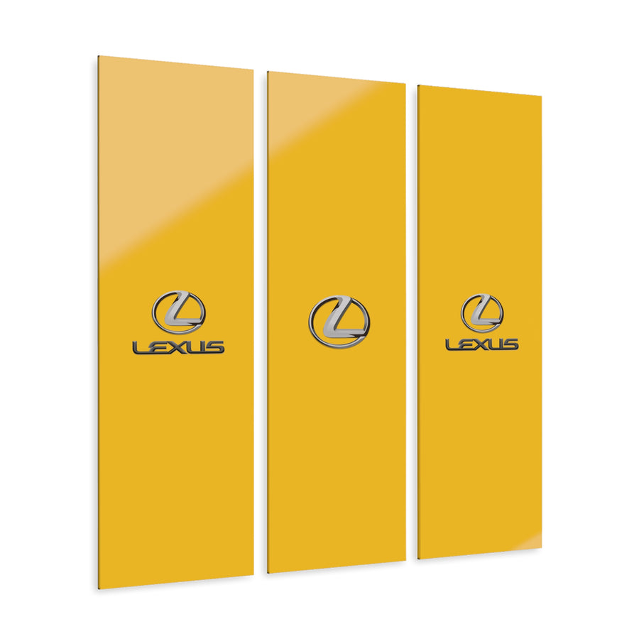 Yellow Lexus Acrylic Prints (Triptych)™