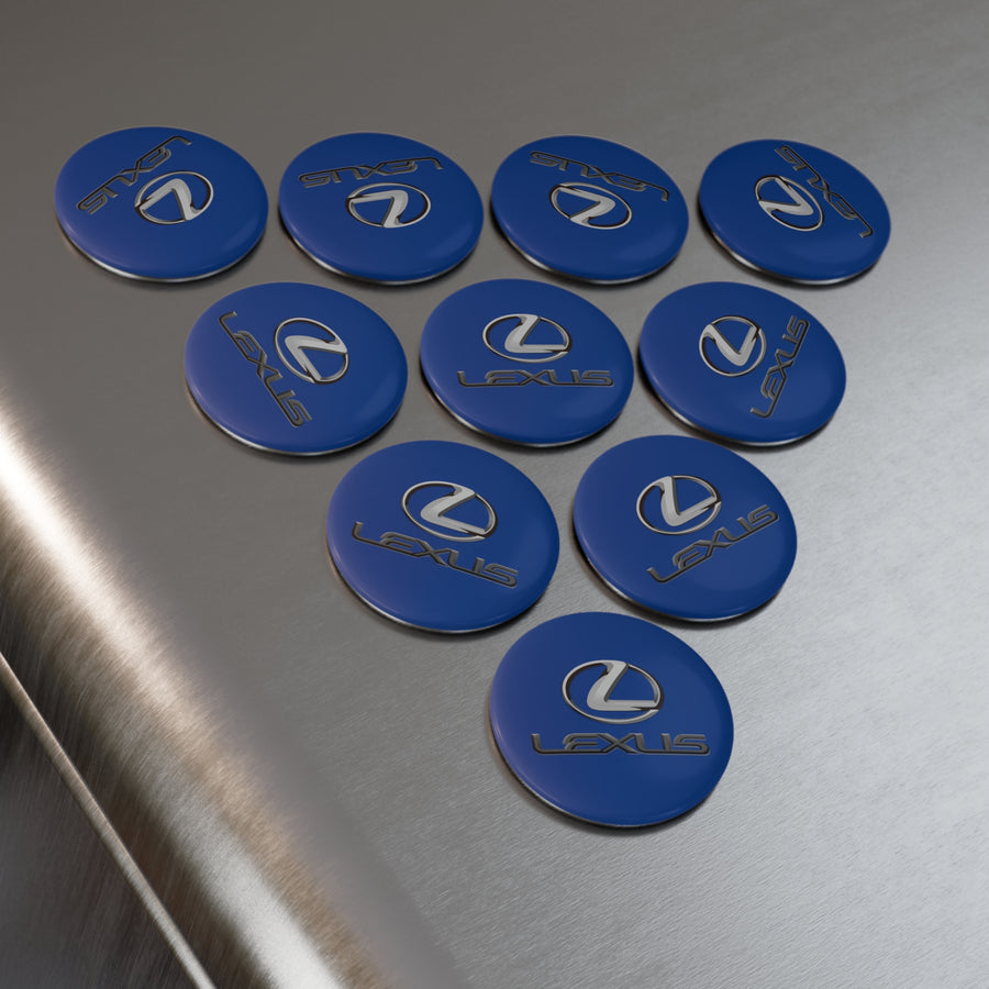 Dark Blue Lexus Button Magnet, Round (10 pcs)™