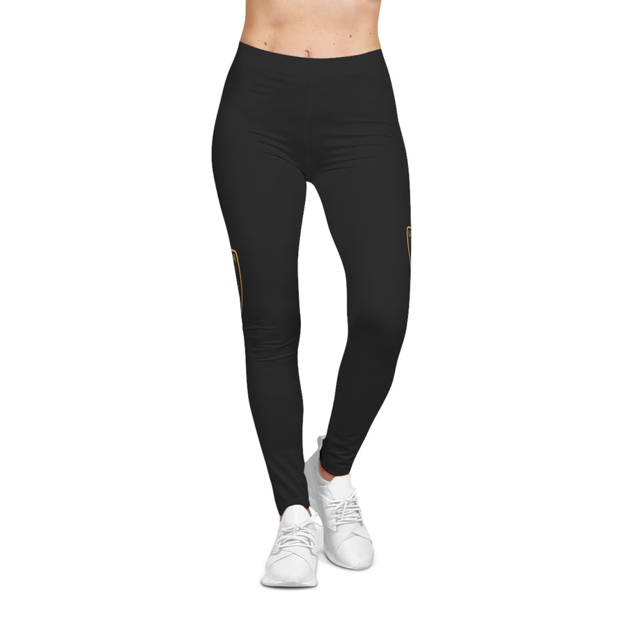 Women's Black Lamborghini Casual Leggings