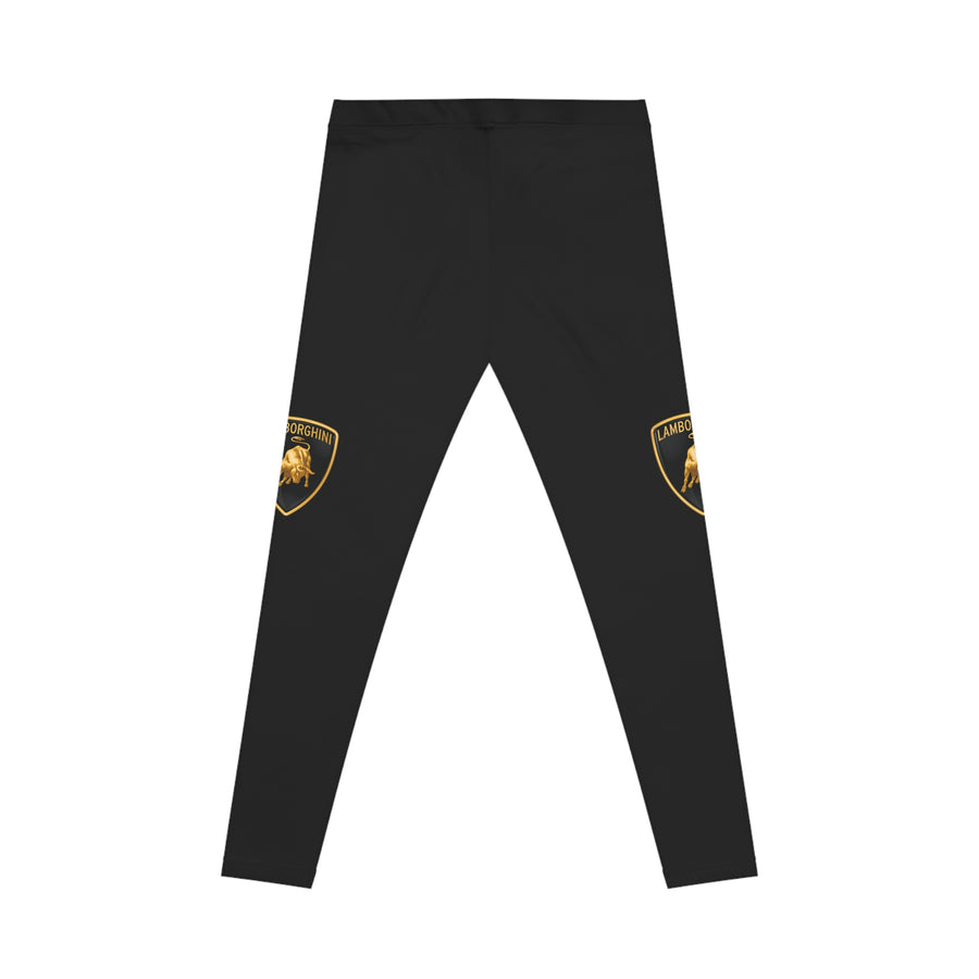 Women's Black Lamborghini Casual Leggings