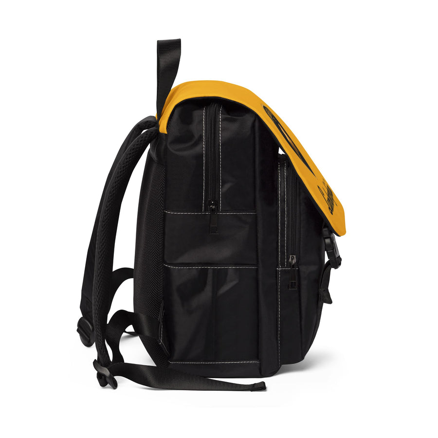 Unisex Yellow Lamborghini Casual Shoulder Backpack