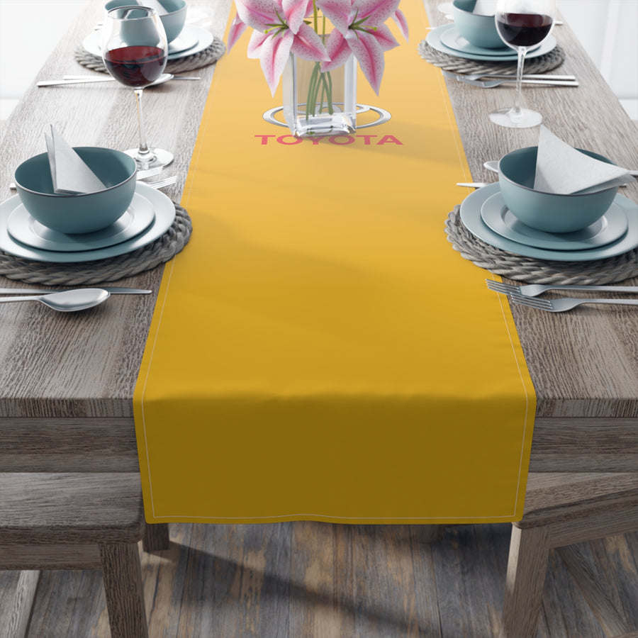 Yellow Toyota Table Runner (Cotton, Poly)™