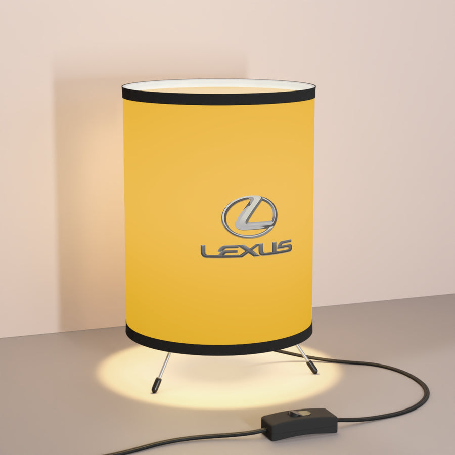 Yellow Lexus Tripod Lamp with High-Res Printed Shade, US\CA plug™