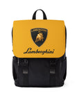 Unisex Yellow Lamborghini Casual Shoulder Backpack