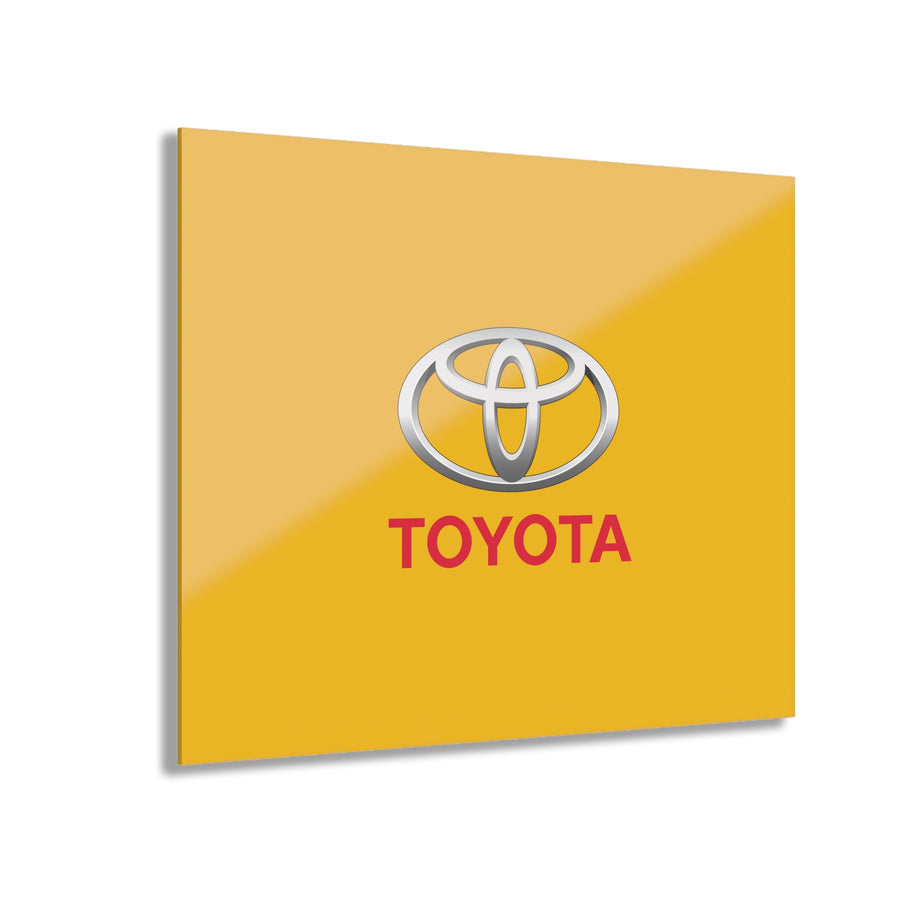 Yellow Toyota Acrylic Prints (French Cleat Hanging)™