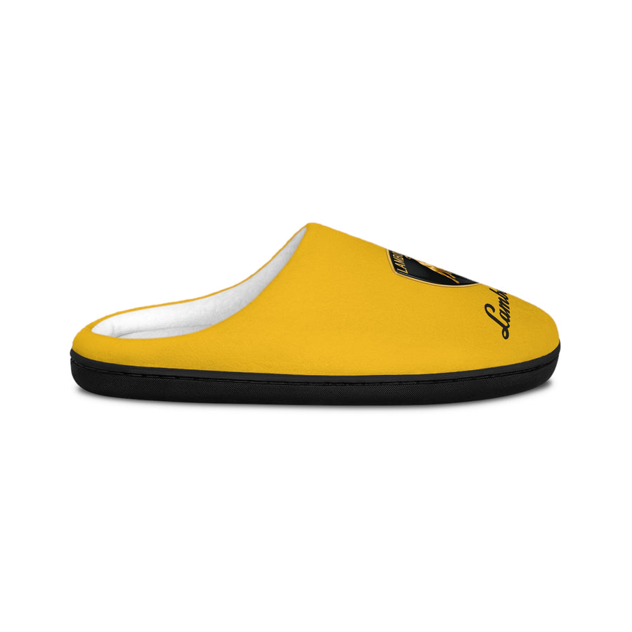 Unisex Yellow Lamborghini Indoor Slippers