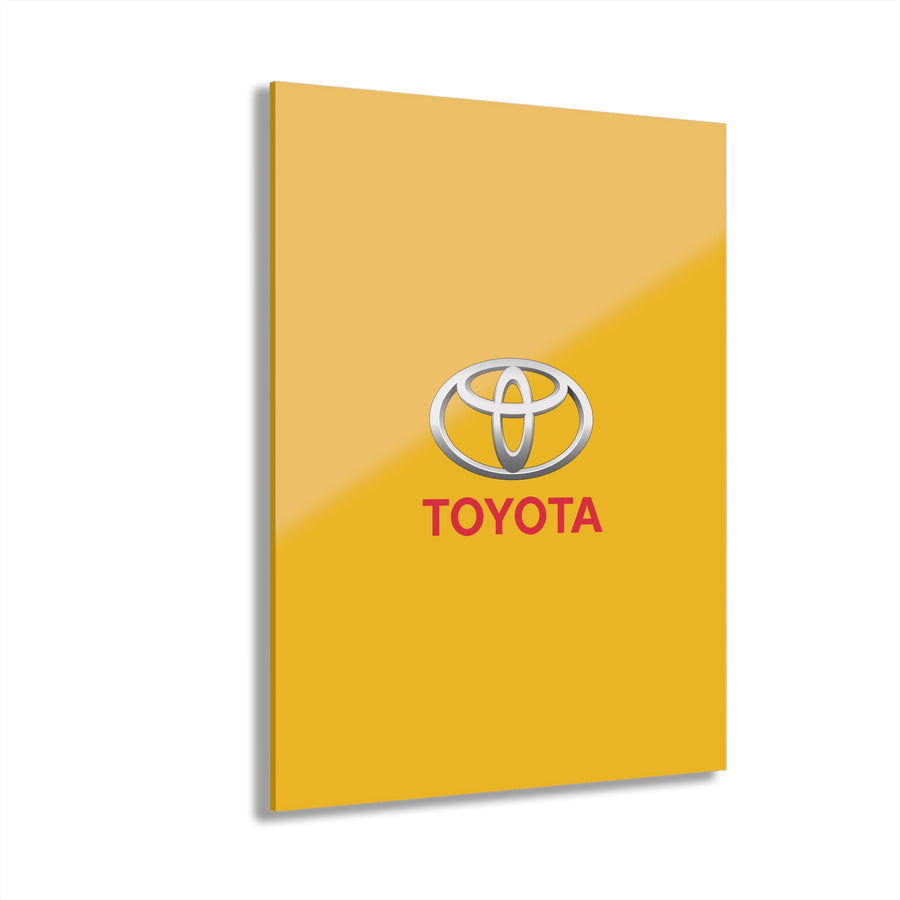 Yellow Toyota Acrylic Prints (French Cleat Hanging)™