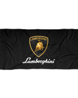 Black Lamborghini Beach Towel