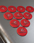Red Lexus Button Magnet, Round (10 pcs)™
