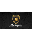 Black Lamborghini Beach Towel