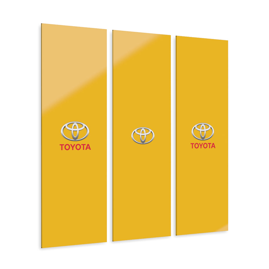 Yellow Toyota Acrylic Prints (Triptych)™