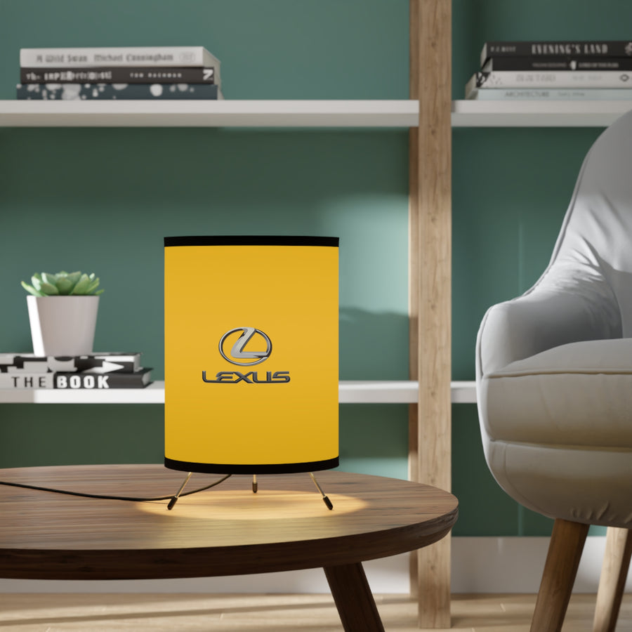 Yellow Lexus Tripod Lamp with High-Res Printed Shade, US\CA plug™