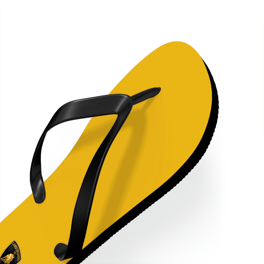 Unisex Yellow Lamborghini Flip Flops™