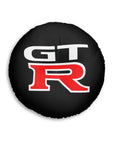 Black Nissan GTR Tufted Floor Pillow, Round™