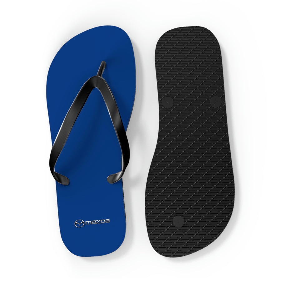 Unisex Dark Blue Mazda Flip Flops™