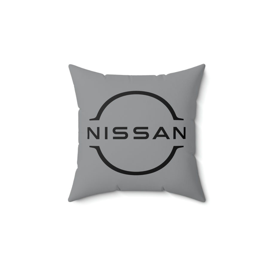 Grey Spun Polyester Square Nissan GTR Pillow™