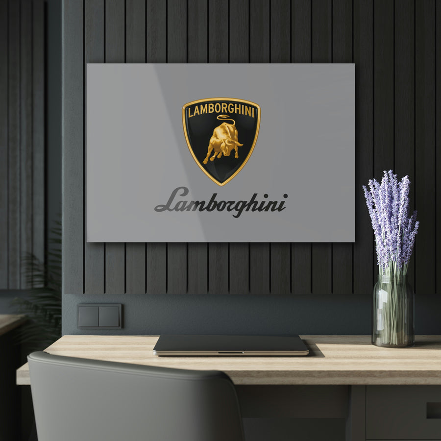 Grey Lamborghini Acrylic Prints (French Cleat Hanging)™