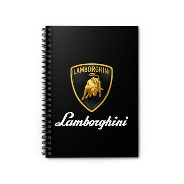 Black Lamborghini Spiral Notebook - Ruled Line™