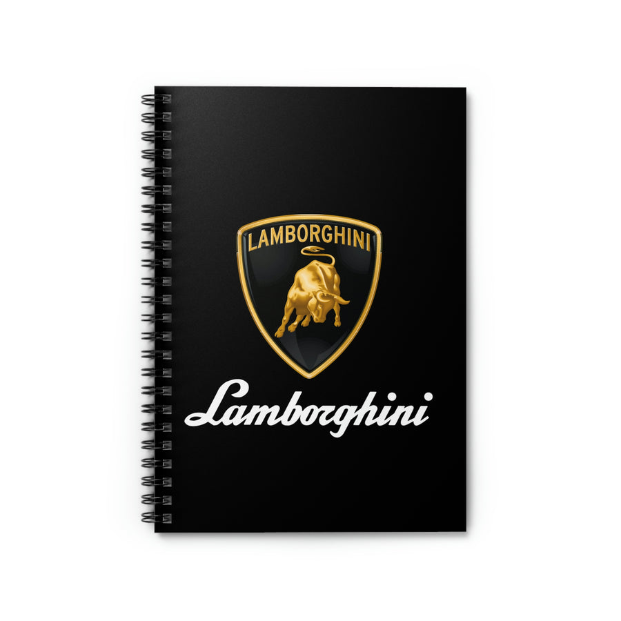 Black Lamborghini Spiral Notebook - Ruled Line™